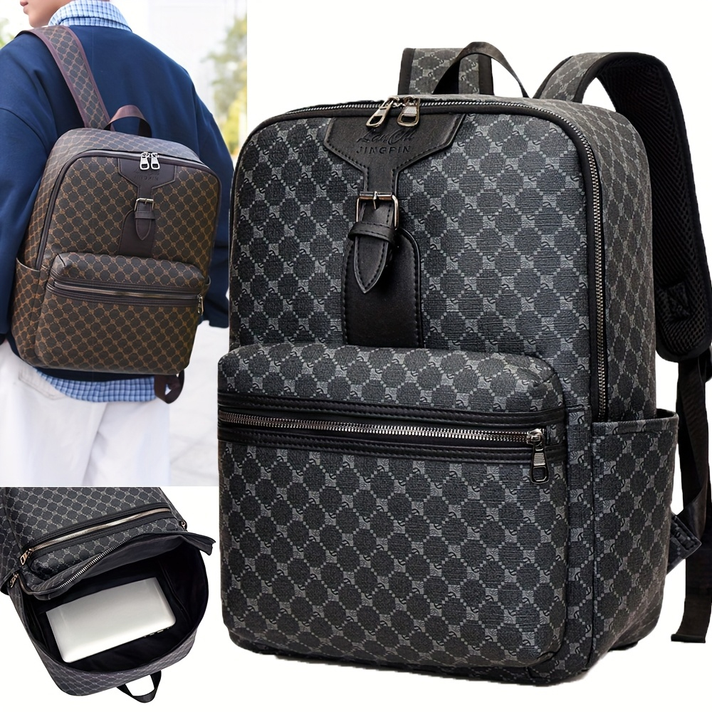Luxury Bags Laptop - Luxury Monogram Pattern Laptop Backpack, Large
