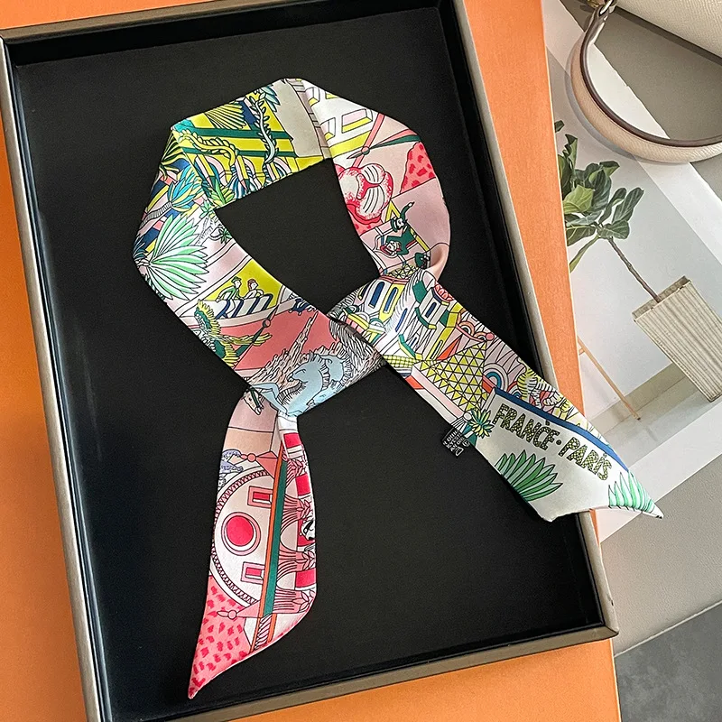 Luxury Bags China - Luxury Design Horse Print Skinny Silk