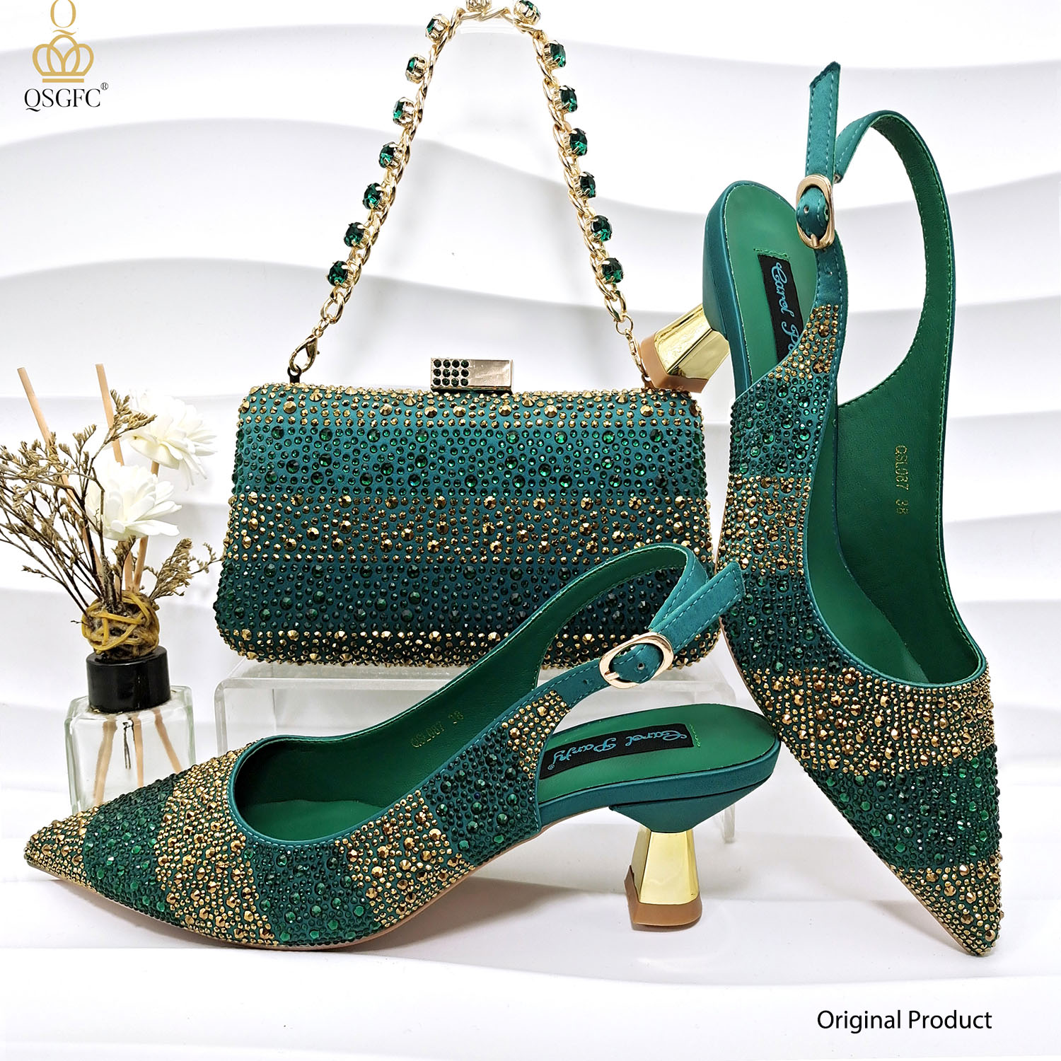 Luxury Bags Green - 2026 Nigerian Women Heel Ladies Italian