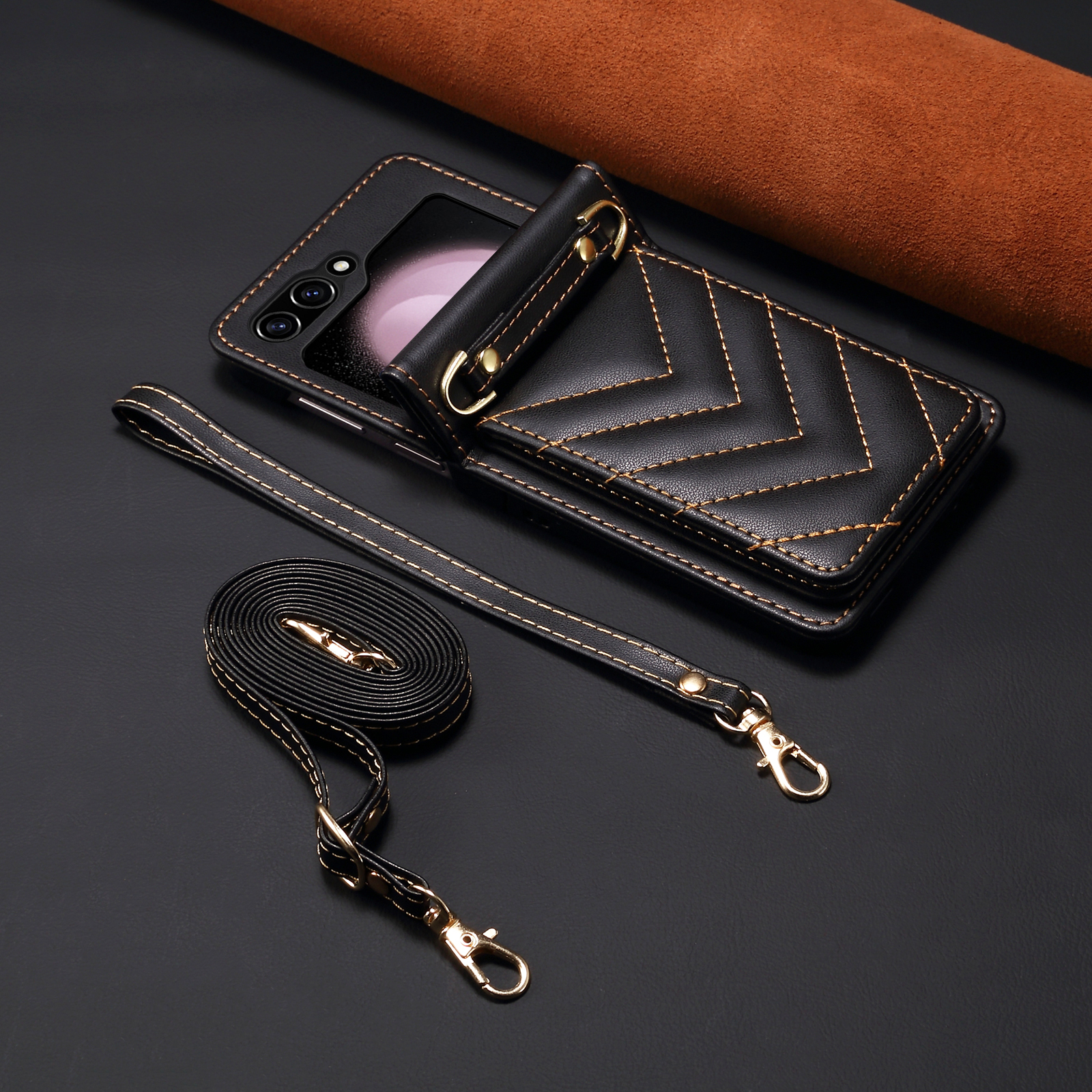 Luxury Bags For You - Luxury V-shaped Quilted Leather Crossbody Phone
