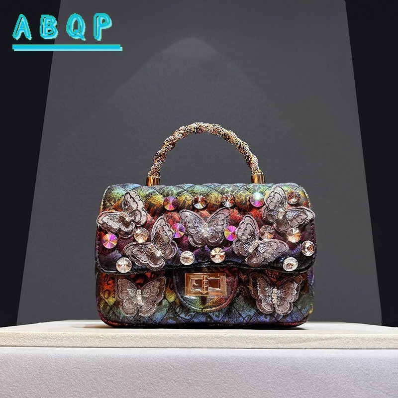 Luxury Bags Dior - ABQP New Women's Tote Bag Rhinestone