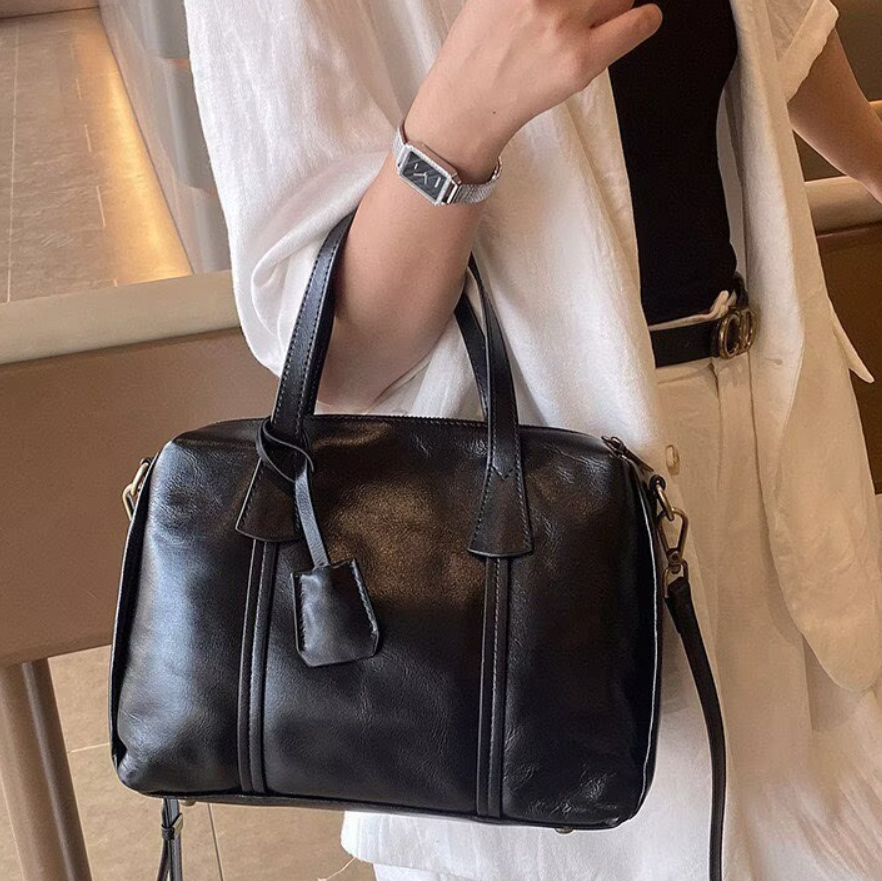 Vintage Real Leather Handbag F – Luxury Y2K Bags Bewertung und Preis