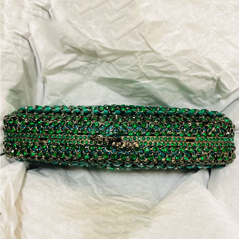Luxury Green Rhinestone Evenin – Luxury Bags Green Bewertung und Preis