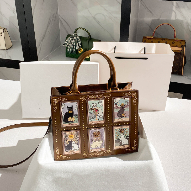 Cat Embroidery Women's Handbag – Luxury Y2K Bags Bewertung und Preis