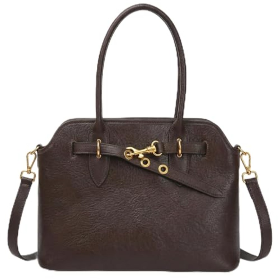 Genuine Leather Satchel Crossb – Structured Handbag Top Handle Bewertung und Preis