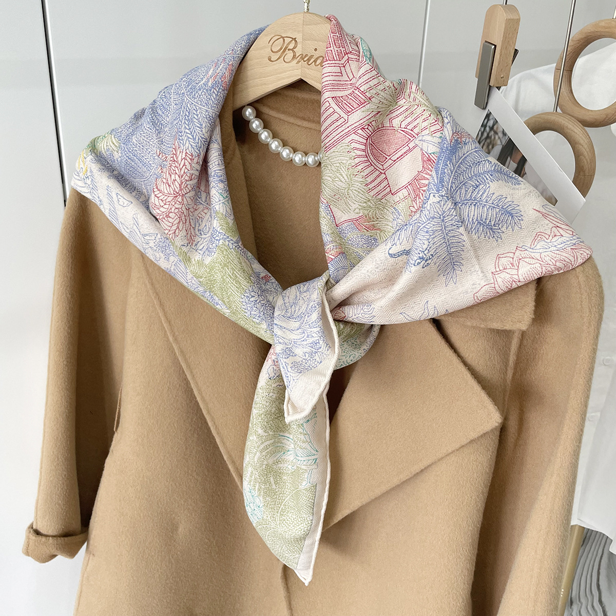 90CM Silk Wool Scarf Women Hea – Luxury Bags And Accessories Bewertung und Preis