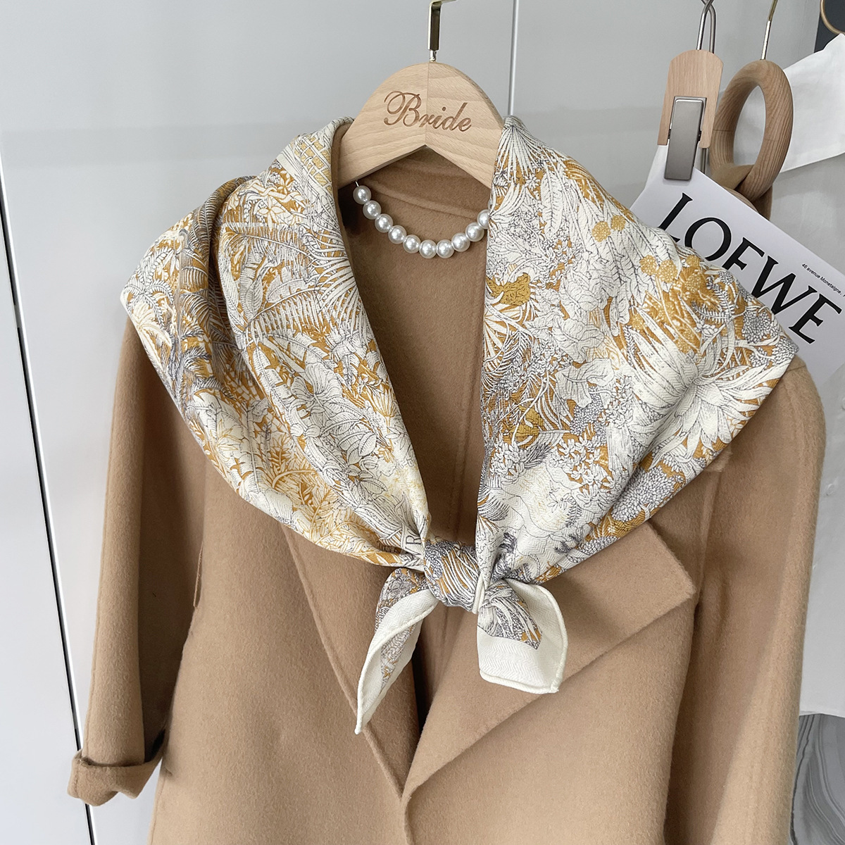 90CM Silk Wool Scarf Women Hea – Luxury Bags And Accessories Bewertung und Preis
