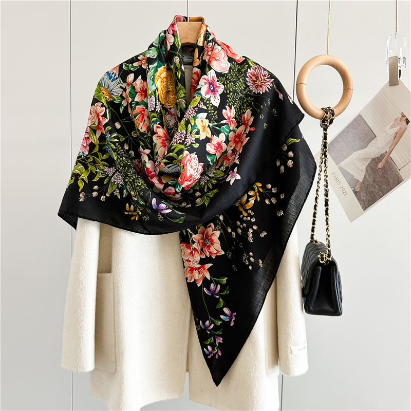 Winter Wool Silk Scarf Luxury  – Luxury Bags And Accessories Bewertung und Preis