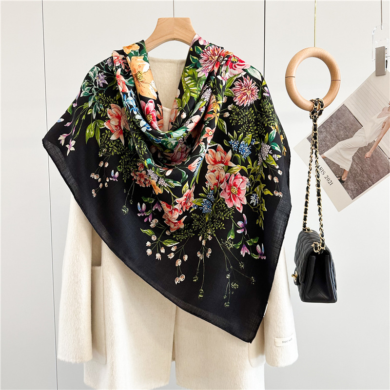 Winter Wool Silk Scarf Luxury  – Luxury Bags And Accessories Bewertung und Preis