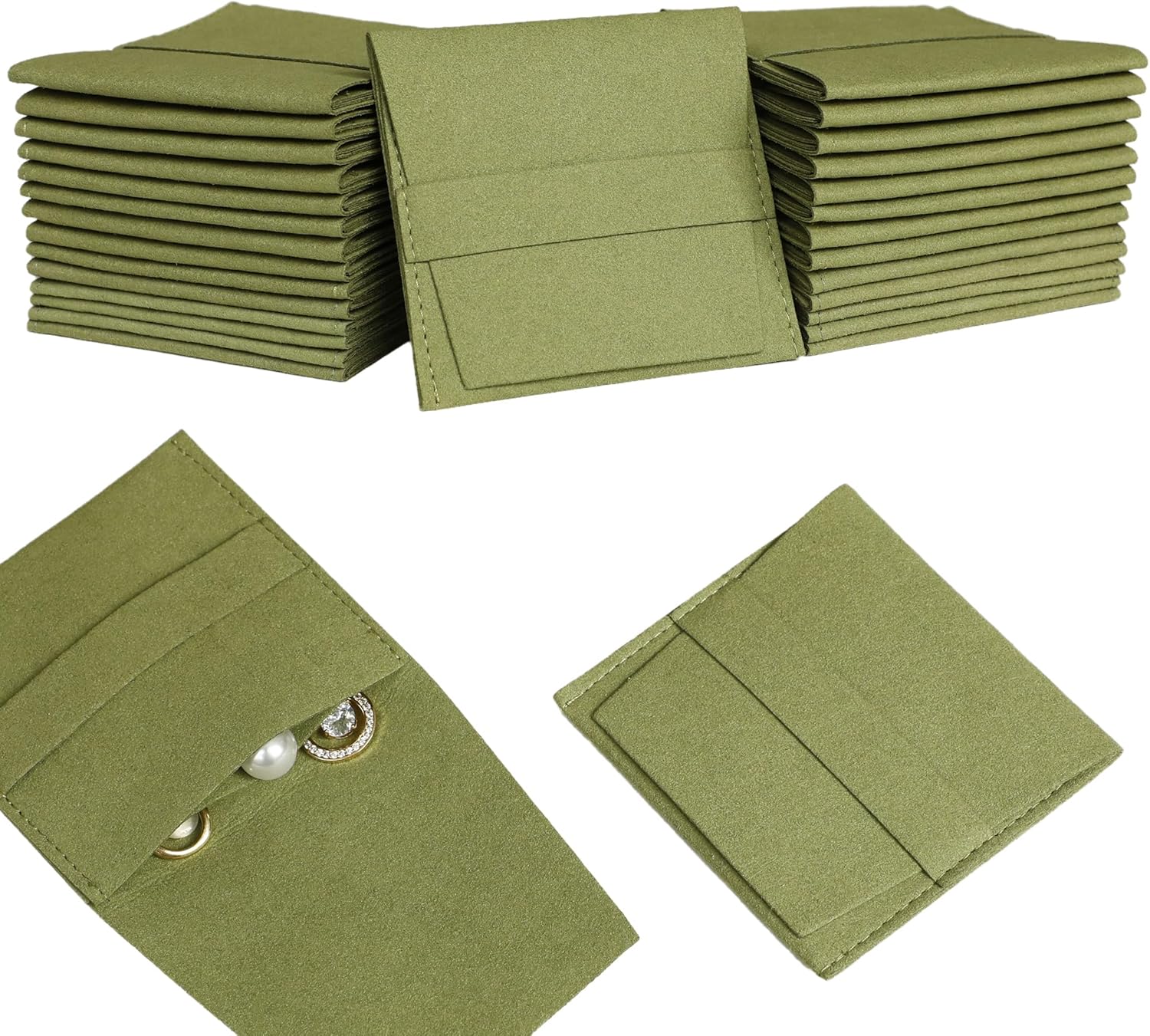 40pcs Green Microfiber Jewelry – Luxury Bags Green Bewertung und Preis