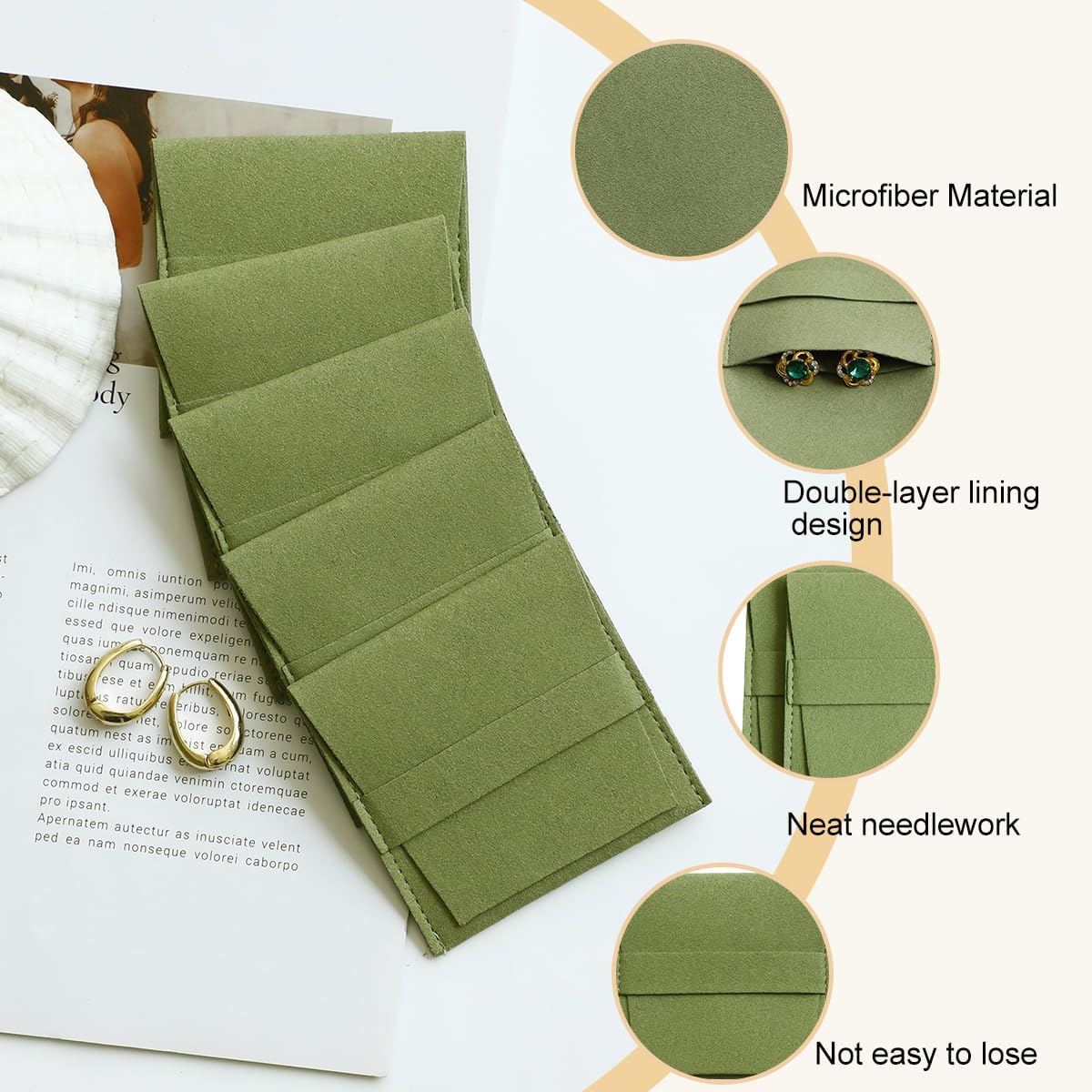 40pcs Green Microfiber Jewelry – Luxury Bags Green Bewertung und Preis