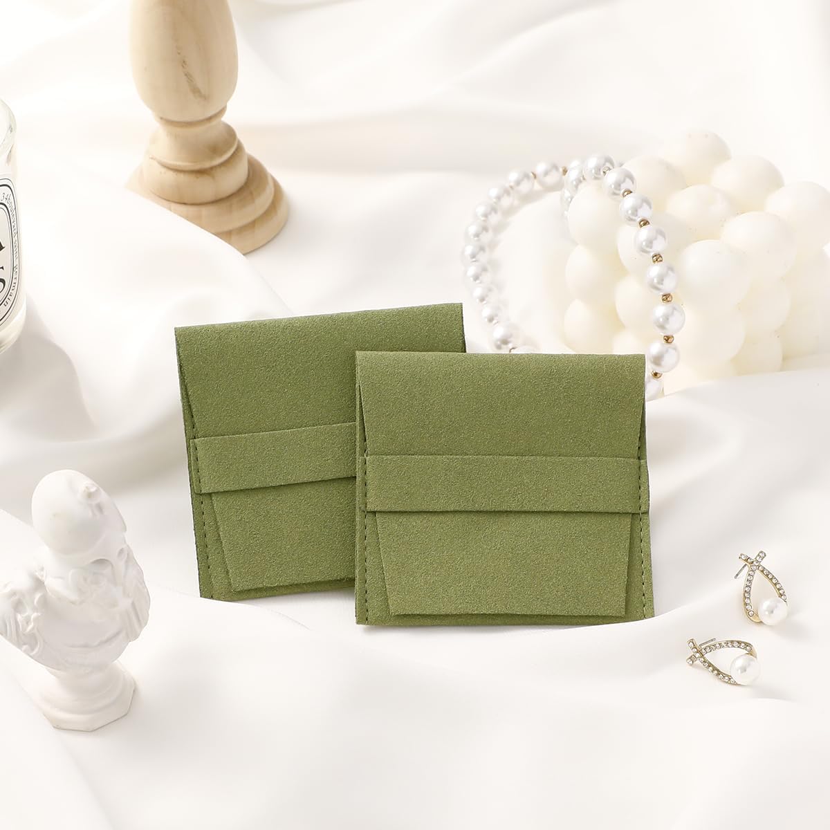40pcs Green Microfiber Jewelry – Luxury Bags Green Bewertung und Preis