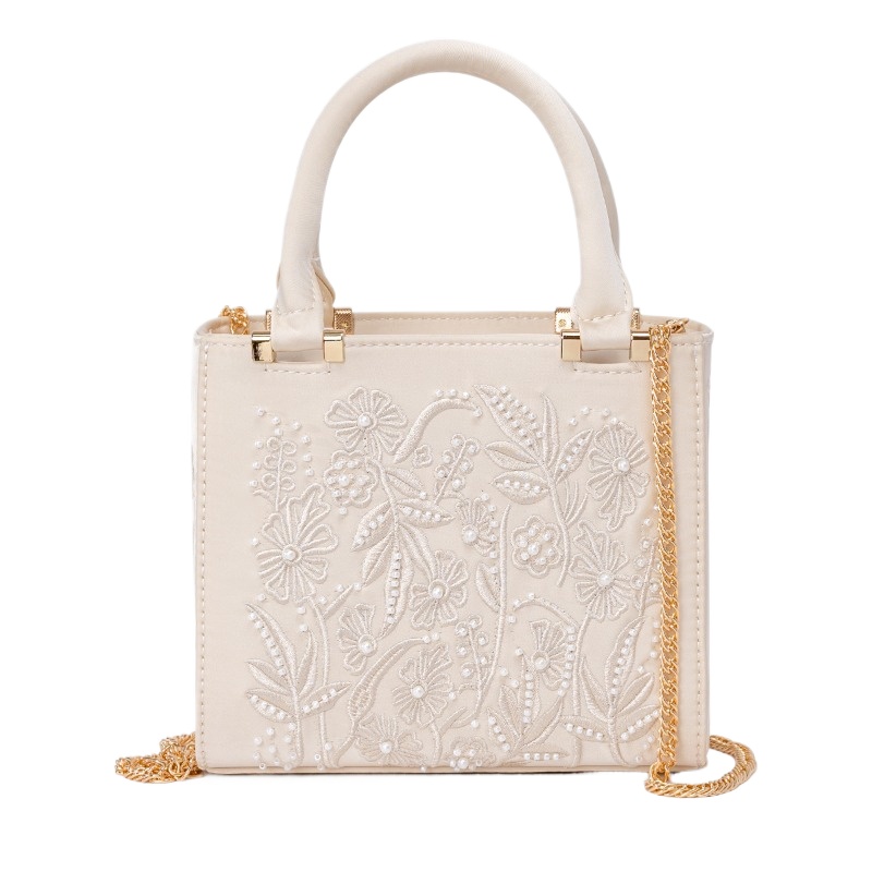 Embroidered Pearl Handbag Vint – Structured Handbag Top Handle Bewertung und Preis