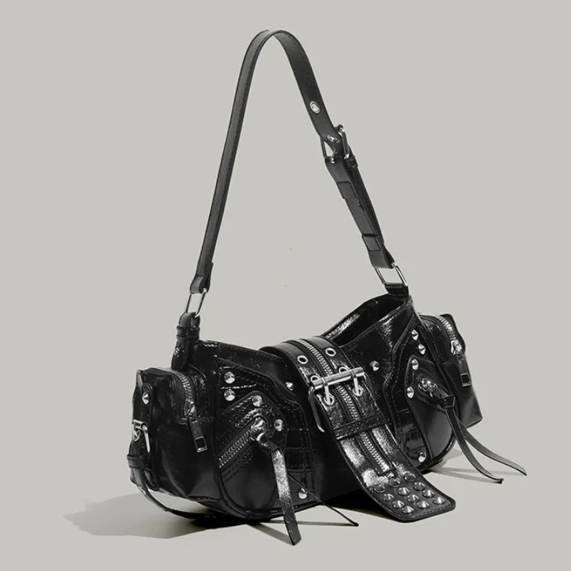 Gothic Rivet Handbag Waist Bag – Luxury Y2K Bags Bewertung und Preis