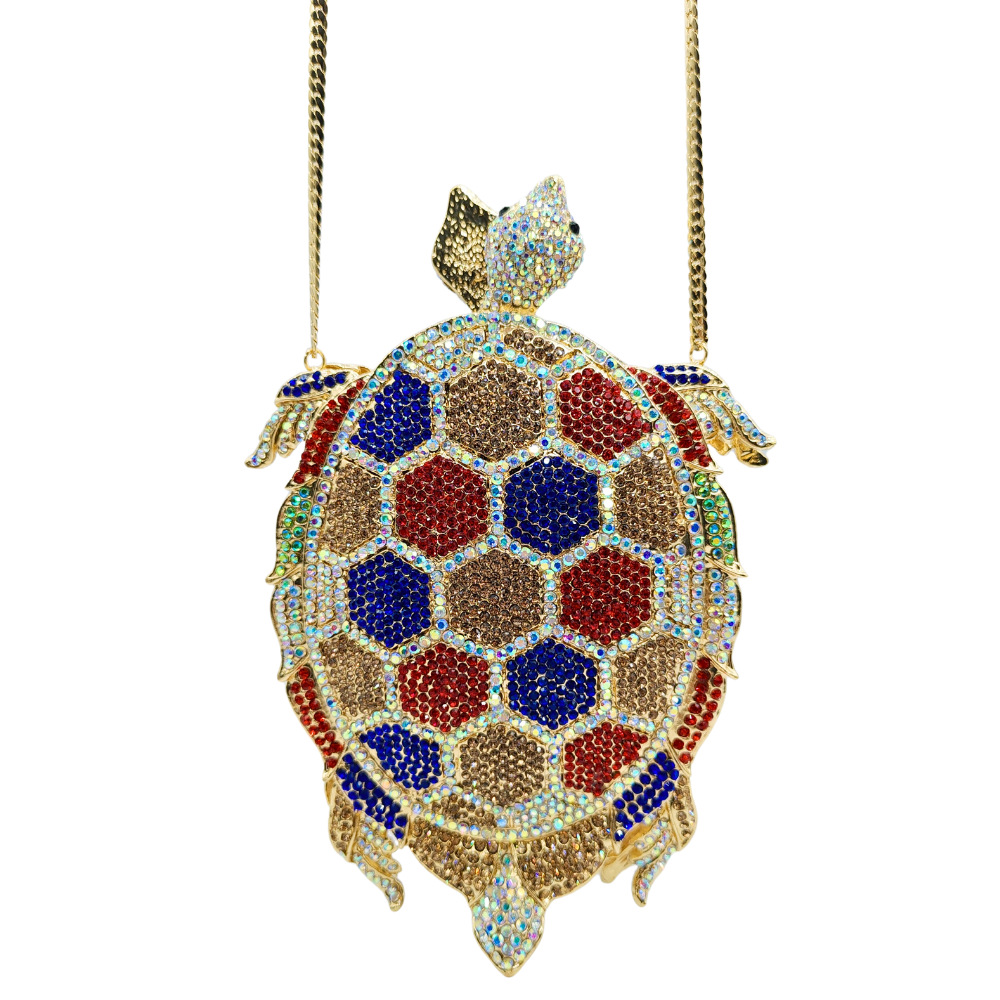 Turtle-Shaped Rhinestone Eveni – Luxury Bags Green Bewertung und Preis