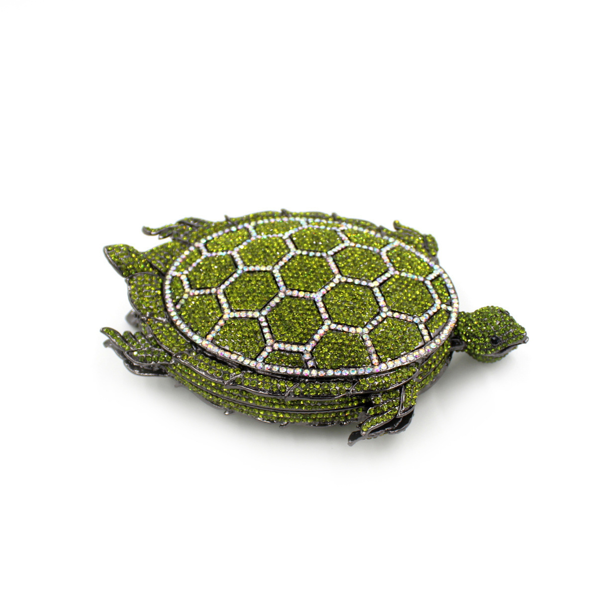 Turtle-Shaped Rhinestone Eveni – Luxury Bags Green Bewertung und Preis