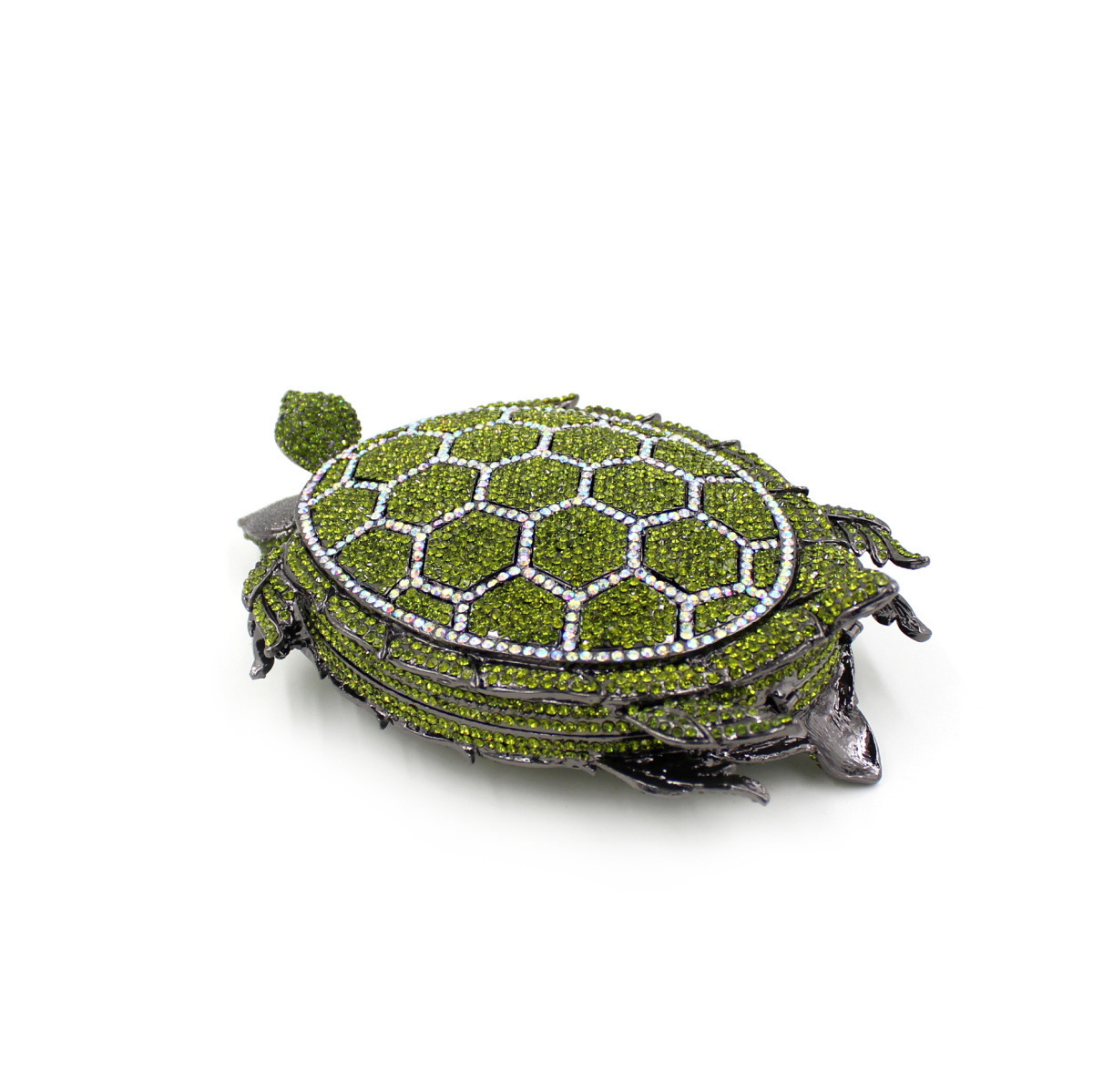 Turtle-Shaped Rhinestone Eveni – Luxury Bags Green Bewertung und Preis