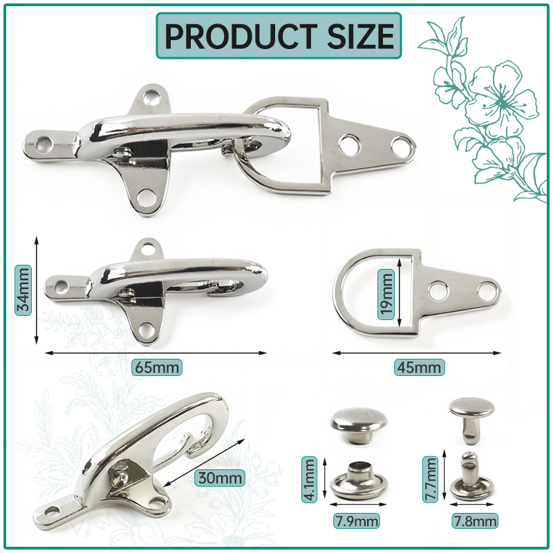 1-5Pcs 4/5cm Silver Metal Buck – Luxury Bags With Silver Hardware Bewertung und Preis