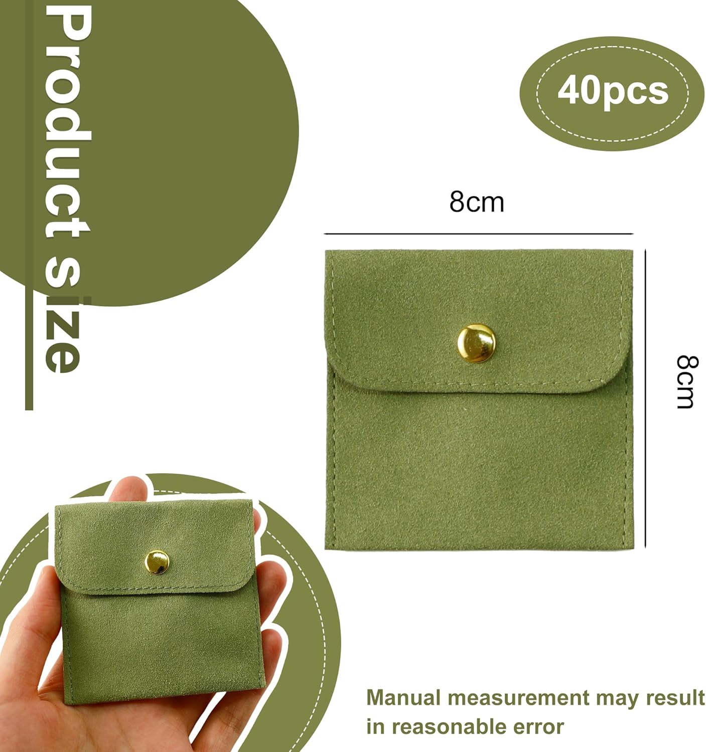 10 Pcs Green Microfiber Jewelr – Luxury Bags Green Bewertung und Preis